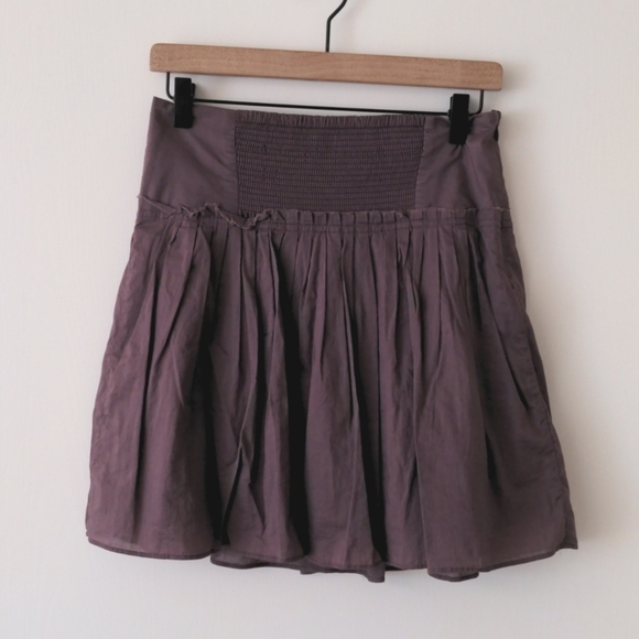 Banana Republic Dresses & Skirts - Banana Republic Mini Skirt Pleated Flowy Elastic Waist Women's Purple Si…